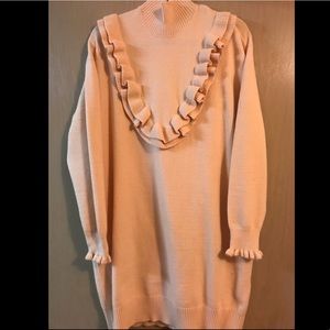 Sweater dress  with ruffle details